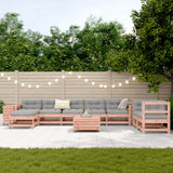 Set Divani da Giardino 10 pz in Legno Massello Abete Douglas