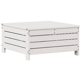 Set Salotto da Giardino 6 pz Bianco in Legno Massello di Pino