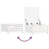 Set Divani da Giardino 6 pz Bianco in Legno Massello di Pino