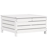 Set Divani da Giardino 6 pz Bianco in Legno Massello di Pino