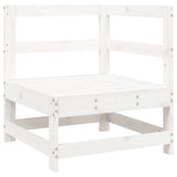 Set Salotto da Giardino 4 pz Bianco in Legno Massello di Pino