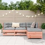 Set Divani da Giardino 4 pz in Legno Massello Abete Douglas