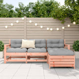 Set Divani da Giardino 4 pz in Legno Massello Abete Douglas