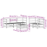 Set Divani da Giardino 6 pz in Legno Massello Abete Douglas