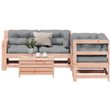 Set Divani Giardino 5 pz con Cuscini Legno Massello di Douglas
