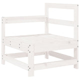 Set Divani da Giardino 6 pz Bianco in Legno Massello di Pino