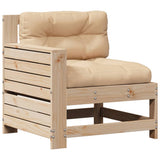 Set Divani Giardino 6 pz con Cuscini in Legno Massello di Pino