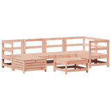 Set Divani da Giardino 7 pz in Legno Massello Abete Douglas
