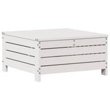 Set Salotto Giardino 7pz con Cuscini Bianco Legno Massello Pino