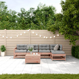 Set Divani Giardino 6 pz con Cuscini Legno Massello di Douglas