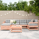 Set Divani da Giardino 7 pz in Legno Massello Abete Douglas