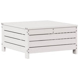 Set Salotto Giardino 7pz con Cuscini Bianco Legno Massello Pino