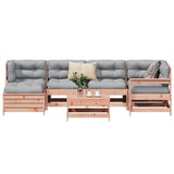 Set Divani da Giardino 7 pz in Legno Massello Abete Douglas