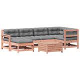 Set Divani Giardino 7 pz con Cuscini Legno Massello di Douglas