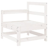 Set Divani da Giardino 6 pz Bianco in Legno Massello di Pino