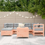 Set Divani da Giardino 7 pz in Legno Massello Abete Douglas