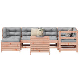 Set Divani da Giardino 7 pz in Legno Massello Abete Douglas