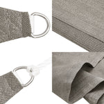Vela Parasole 160 g/m Quadrata Grigio Chiaro 4,5x4,5 m in HDPE