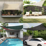 Vela Parasole 160 g/m Quadrata Grigio Chiaro 4,5x4,5 m in HDPE
