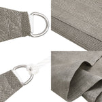Vela Parasole 160 g/m Rettangolare Grigio Chiaro 2x4 m in HDPE