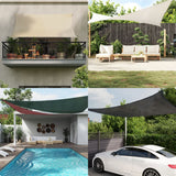 Vela Parasole 160 g/m Rettangolare Grigio Chiaro 5x6 m in HDPE