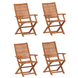 Sedie Giardino Pieghevoli 4 pz 57x66x95cm Legno Massello Acacia