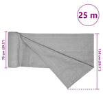 Rete per Privacy Grigio Chiaro 1,2x25 m in HDPE 75 g/m