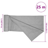 Rete per Privacy Grigio Chiaro 1,2x25 m in HDPE 75 g/m
