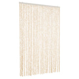 Tenda Antimosche Beige e Bianca 118x220 cm in Ciniglia