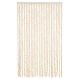 Tenda Antimosche Beige e Bianca 118x220 cm in Ciniglia