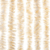 Tenda Antimosche Beige e Bianca 118x220 cm in Ciniglia