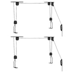 Sollevatori per Bici con Supporto a Soffitto 2 pz 20 kg