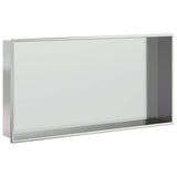 Nicchia per Doccia Argento Spazzolato 62x32x9cm in Acciaio Inox