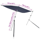 Set Estensione Tendalino a T Blu 170x170x(113-182,5) cm