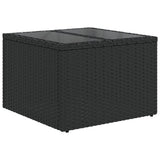 Set Divani da Giardino 10 pz con Cuscini Nero in Polyrattan