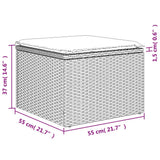 Set Divani da Giardino 7 pz con Cuscini Marrone in Polyrattan