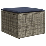 Set Divani da Giardino 8 pz con Cuscini Grigio in Polyrattan