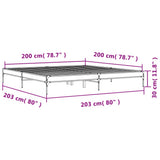 Giroletto Grigio Sonoma 200x200 cm in Legno truciolato Metallo