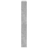 Scarpiera con Specchio a 4 Livelli Grigio Cemento 63x17x134 cm