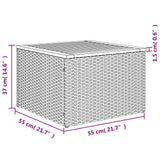 Set Divani da Giardino 9 pz con Cuscini Grigio in Polyrattan