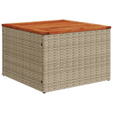 Set Divano da Giardino 4 pz con Cuscini Beige in Polyrattan