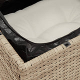 Set Divano da Giardino 4 pz con Cuscini Beige in Polyrattan