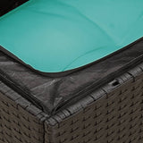 Set Divani da Giardino 7 pz con Cuscini Nero in Polyrattan