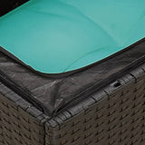 Set Divani da Giardino 14pz con Cuscini in Polyrattan Nero