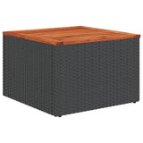 Set Divani da Giardino 12pz con Cuscini Nero in Polyrattan
