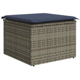 Set Divani da Giardino 14 pz con Cuscini Grigio in Polyrattan