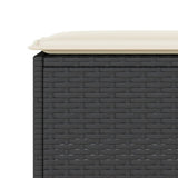 Set Bar da Giardino 5 pz con Cuscini in Polyrattan Nero