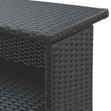 Set Bar da Giardino 5 pz con Cuscini in Polyrattan Nero