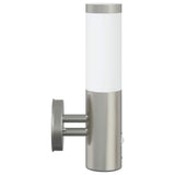 Lampada da Parete Esterna 2 pcs Argento 15 x 7,5 x 33 cm