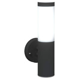 Lampada da Parete Esterna Nero 15 x 7,5 x 33 cm